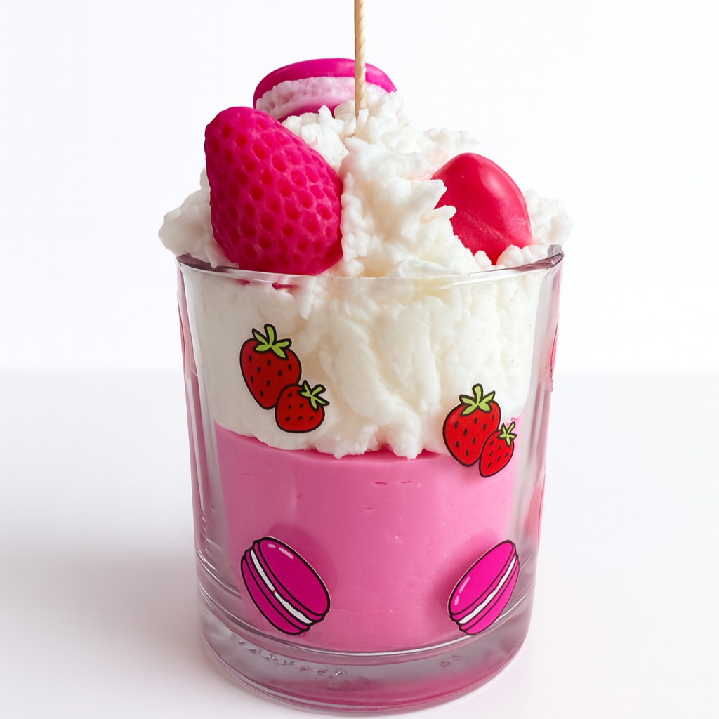 Strawberry Macaroon Candle