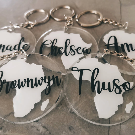 Epoxy Resin Round Keyring