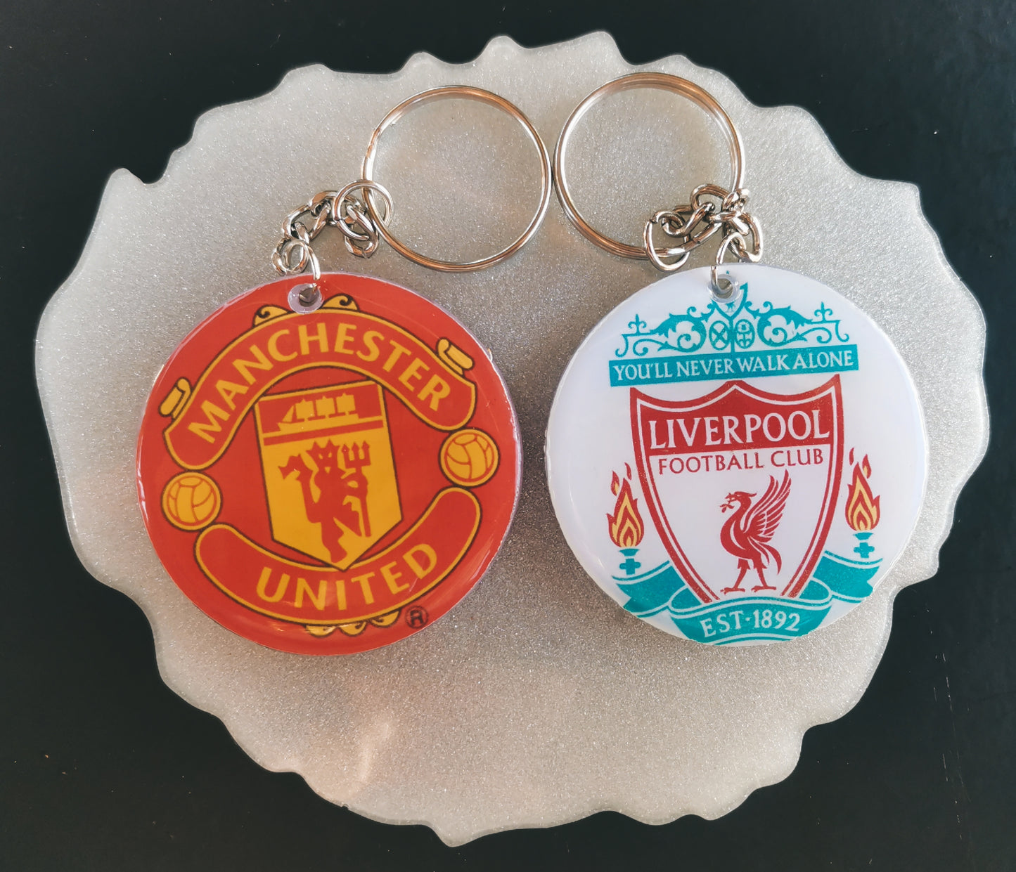 Epoxy Resin Image Keyrings